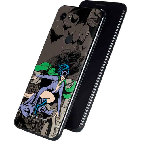 DC Comics Catwoman Vintage Action Pose Pattern Google Pixel 3a XL Skin